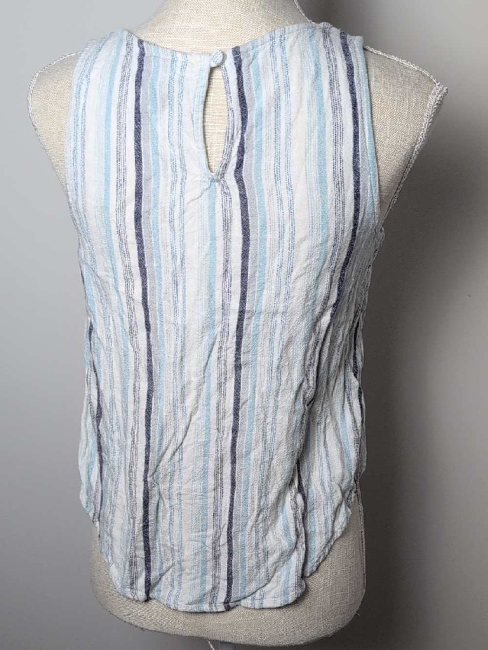 Universal Thread Blue & White Striped Racerback Tank - Picture 2 of 4